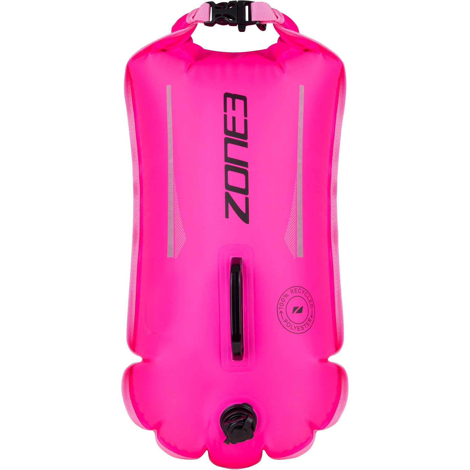 2026 Zone3 Recycled 28L Safety Buoy / Dry Bag SA23RSBDB11 - Hi Vis Pink